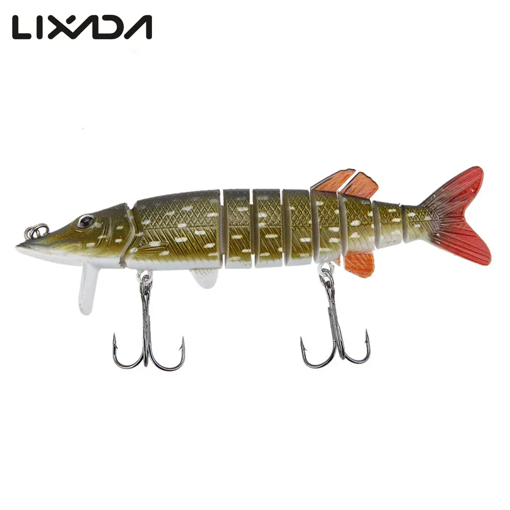 Lixada 5"/12.5cm 20g 9-segement Pike Lure Muskie Fishing Lure with Mouth Swimbait Crankbait Hard Bait Treble Hook Tackle
Lixada 5"/12.5cm 20g 9-segement Pike Lure Muskie Fishing Lure with Mouth Swimbait Crankbait Hard Bait Treble Hook Tackle