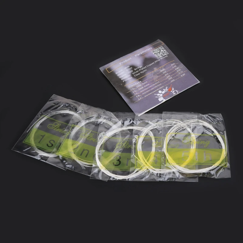 IRIN 10pcs/set 0100 Oud Strings Clear Nylon String Silver Plated Copper Alloy Wound
IRIN 10pcs/set 0100 Oud Strings Clear Nylon String Silver Plated Copper Alloy Wound