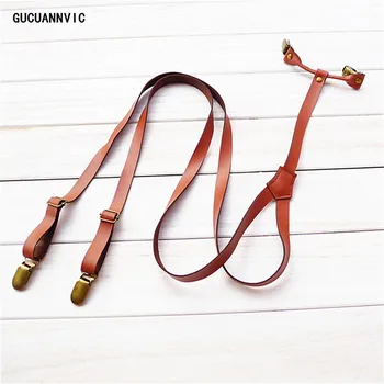 GUCUANNVIC New british retro decorative leather Suspenders unisex strap england style pants braces men and women suspender
GUCUANNVIC New british retro decorative leather Suspenders unisex strap england style pants braces men and women suspender