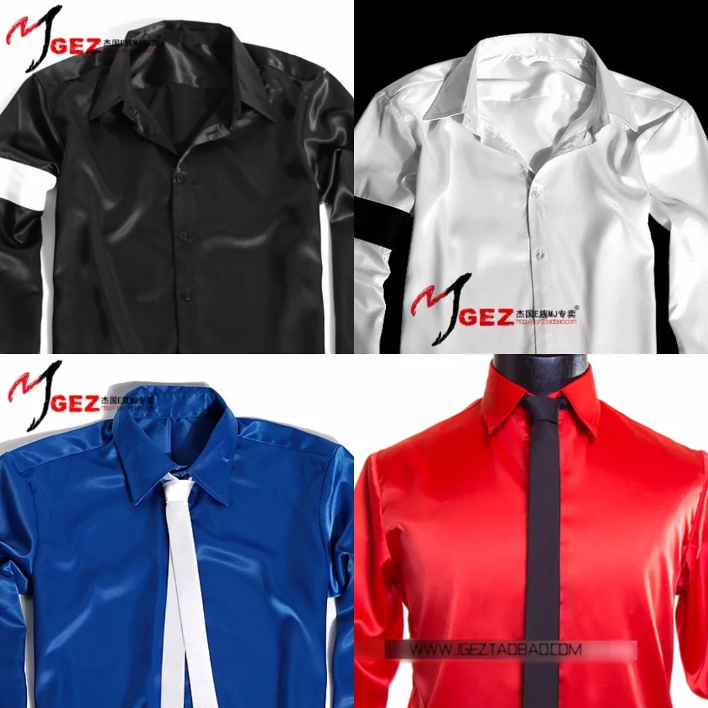 MJ Michael Jackson Black and White Dangerous Red Shirt for Show MJ Michael Jackson Black and White Dangerous Red Shirt for Show