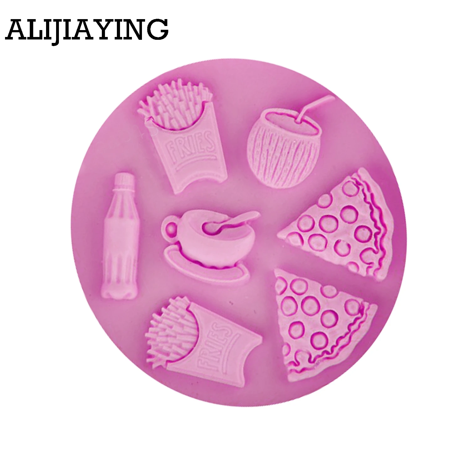 M0051 DIY Pizza french fries Coke coffee chocolate Party fondant Sugar Craft Jello Jelly cake decorating tools silicone mold
M0051 DIY Pizza french fries Coke coffee chocolate Party fondant Sugar Craft Jello Jelly cake decorating tools silicone mold
