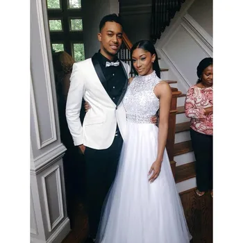 New Men Suit White High Quality GroomBest Man Wedding Dinner Dress Tuxedos Shawl Black Lapel One Button (Jacket+Pants) G366
New Men Suit White High Quality GroomBest Man Wedding Dinner Dress Tuxedos Shawl Black Lapel One Button (Jacket+Pants) G366
