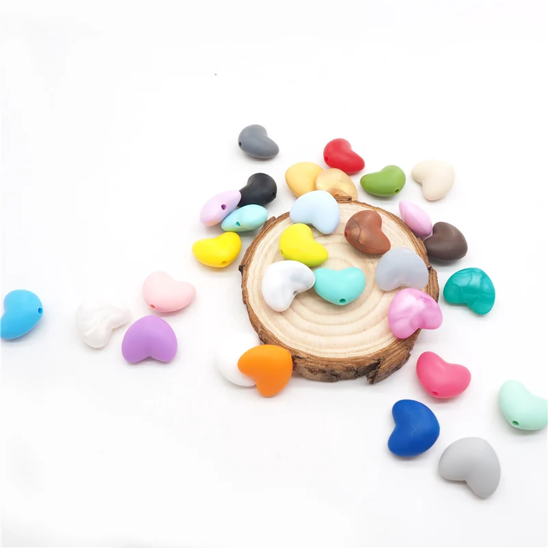 Chenkai 50PCS Silicone Heart teething Beads Chewable Baby Heart Shape Beads For DIY Teething Necklace Bracelet Jewelry Pendant
Chenkai 50PCS Silicone Heart teething Beads Chewable Baby Heart Shape Beads For DIY Teething Necklace Bracelet Jewelry Pendant