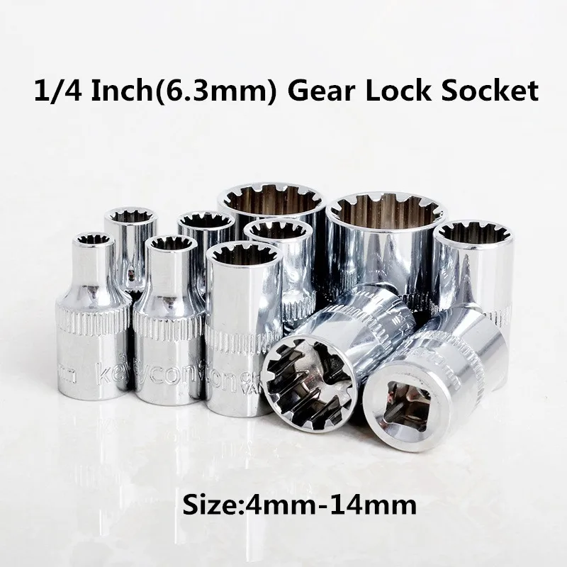 Junpro Brand New 13PC Gear Lock Sockets Wrench Set Auto Repair Tool 1/4 Inch(6.3mm) Size:4mm-14mm
Junpro Brand New 13PC Gear Lock Sockets Wrench Set Auto Repair Tool 1/4 Inch(6.3mm) Size:4mm-14mm