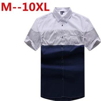 2018 Big Size 10XL 6XL 8XL 7XL Short Sleeve Men Summer Shirts loose fit Solid Twill Striped Mens Social Shirts Classic Quality
2018 Big Size 10XL 6XL 8XL 7XL Short Sleeve Men Summer Shirts loose fit Solid Twill Striped Mens Social Shirts Classic Quality