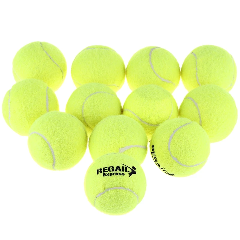 Regail 12Pcs Tennis Ball High Elasticity Training Ball Natural Rubber Competition Tennis Ball
Regail 12Pcs Tennis Ball High Elasticity Training Ball Natural Rubber Competition Tennis Ball