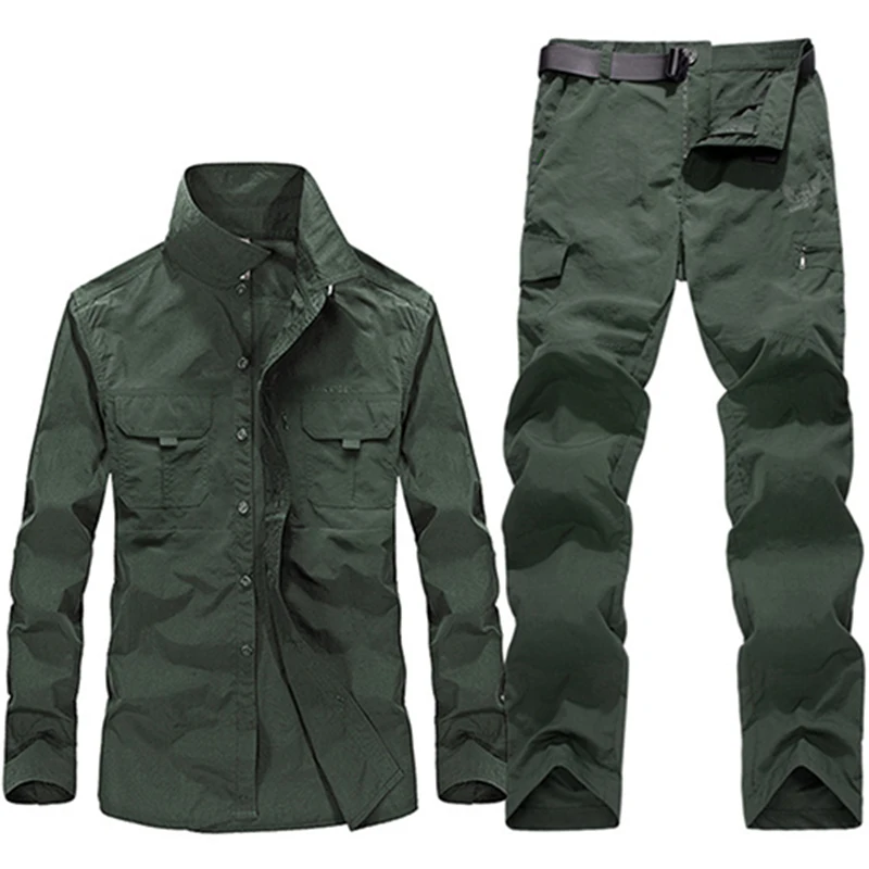 Men Military Clothing Tactical Uniforms Summer Quick Dry Shirts Cargo Pants Army Combat Suit Work Hunt Clothing Sets
Men Military Clothing Tactical Uniforms Summer Quick Dry Shirts Cargo Pants Army Combat Suit Work Hunt Clothing Sets