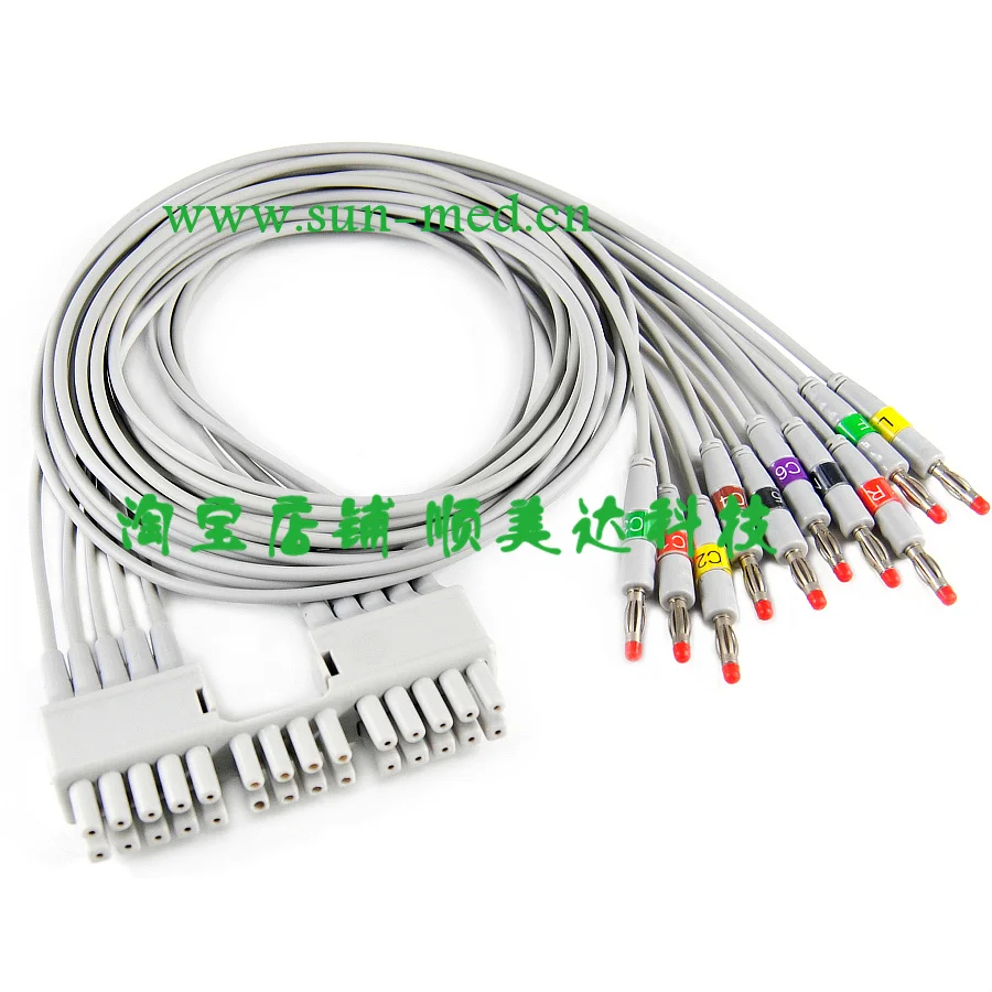 Compatible Mortara EKG ECG Patient Cable,Banana 4.0 lead set leadwire 9293-041-50 
Compatible Mortara EKG ECG Patient Cable,Banana 4.0 lead set leadwire 9293-041-50