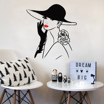 European Wall Decal Window Sticker Vinyl Decal for Beauty Salon Red Lips Woman Hat Salon Hairdresser Poster Mural Decor WL54
European Wall Decal Window Sticker Vinyl Decal for Beauty Salon Red Lips Woman Hat Salon Hairdresser Poster Mural Decor WL54