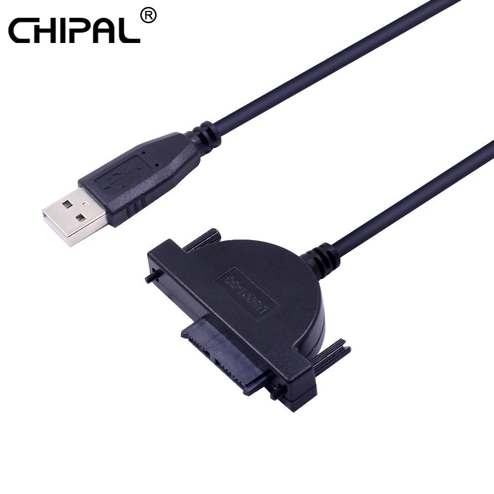 CHIPAL USB 2.0 to 7+6 13Pin Mini SATA II Cable Adapter LED Indicator for 2nd HDD Caddy Slimline Drive for Laptop CD ROM DVD-ROM
CHIPAL USB 2.0 to 7+6 13Pin Mini SATA II Cable Adapter LED Indicator for 2nd HDD Caddy Slimline Drive for Laptop CD ROM DVD-ROM