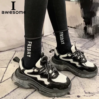 Genuine Leather Retro Dad Sneakers platform shoes women Chunky sneakers comfortable femme women casual Thick Sole Ladies shoe
Genuine Leather Retro Dad Sneakers platform shoes women Chunky sneakers comfortable femme women casual Thick Sole Ladies shoe