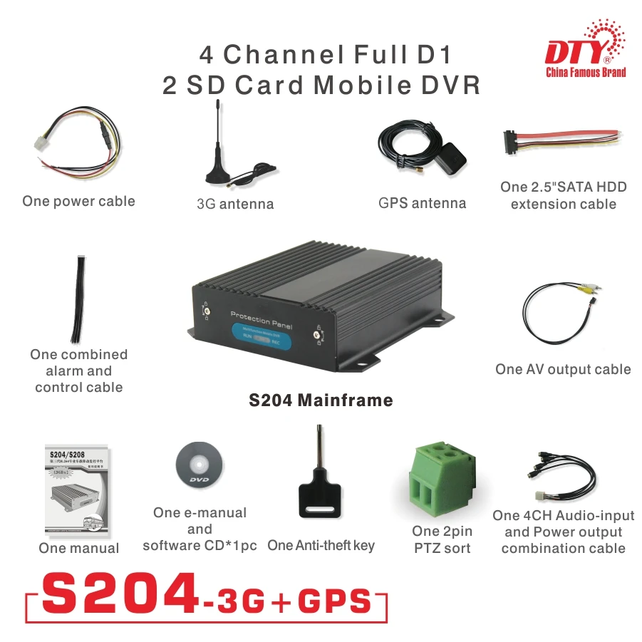 OEM customize h.264 4 CH professional dvr with Arabic language, English..etc 28 languages, S204-3G (3G&GPS)
OEM customize h.264 4 CH professional dvr with Arabic language, English..etc 28 languages, S204-3G (3G&GPS)