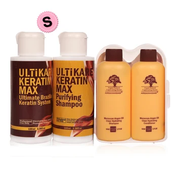 Special Set 100ml 8% Brazilian Keratin Treatment+100ml Purifying Shampoo With Free Travel Argan Oil Hair Shampoo and Conditioner
Special Set 100ml 8% Brazilian Keratin Treatment+100ml Purifying Shampoo With Free Travel Argan Oil Hair Shampoo and Conditioner