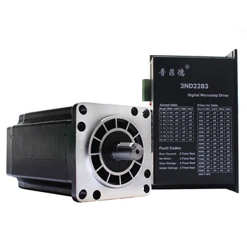 Three-phase 110 stepper motor set 110BYG350D long 221mm force distance 20N.m drive 3ND2283
Three-phase 110 stepper motor set 110BYG350D long 221mm force distance 20N.m drive 3ND2283