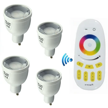 

2.4G Milight AC86-265V RGBW RGBWW GU10 5W Led Bulb Lamp Wireless Dimmable Smart Lights With Remote Controller