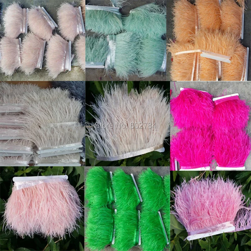 10meters/Lot Height 3-4" 8-10cm Natural Ostrich Feather trim fringe Ostrich feather Trimming on Satin Head garment accessories
10meters/Lot Height 3-4" 8-10cm Natural Ostrich Feather trim fringe Ostrich feather Trimming on Satin Head garment accessories