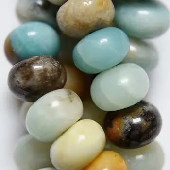 Genuine Amazonite Rondelle Beads - 12 x 8 mm Gemstone Beads - Full Strand 15 1/2", 47 beads, A-Quality
Genuine Amazonite Rondelle Beads - 12 x 8 mm Gemstone Beads - Full Strand 15 1/2", 47 beads, A-Quality