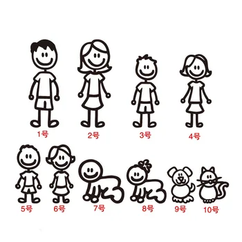 Family Car Sticker Father Mother Sons Daugther Dog Cat Car Rear Window Sticker DIY Figure Decal PET Waterproof Car Accessories
Family Car Sticker Father Mother Sons Daugther Dog Cat Car Rear Window Sticker DIY Figure Decal PET Waterproof Car Accessories