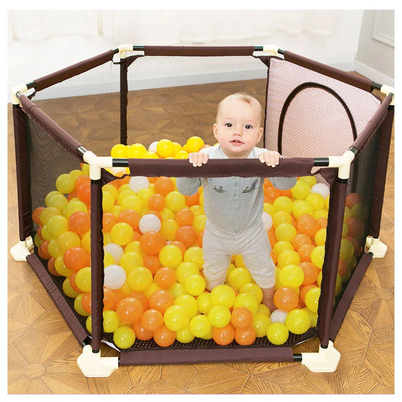 

0~5 Years Baby Kids Plastic Playpen Toddler Crawling Folding Playinghouse Protection Safety Care Fence Playpens with Ocean Balls