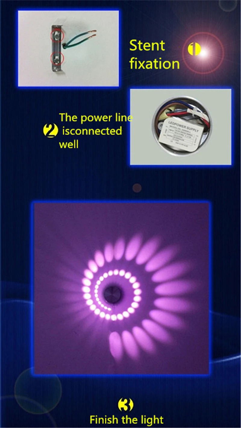 Led spiral aluminum wall lamp (8)