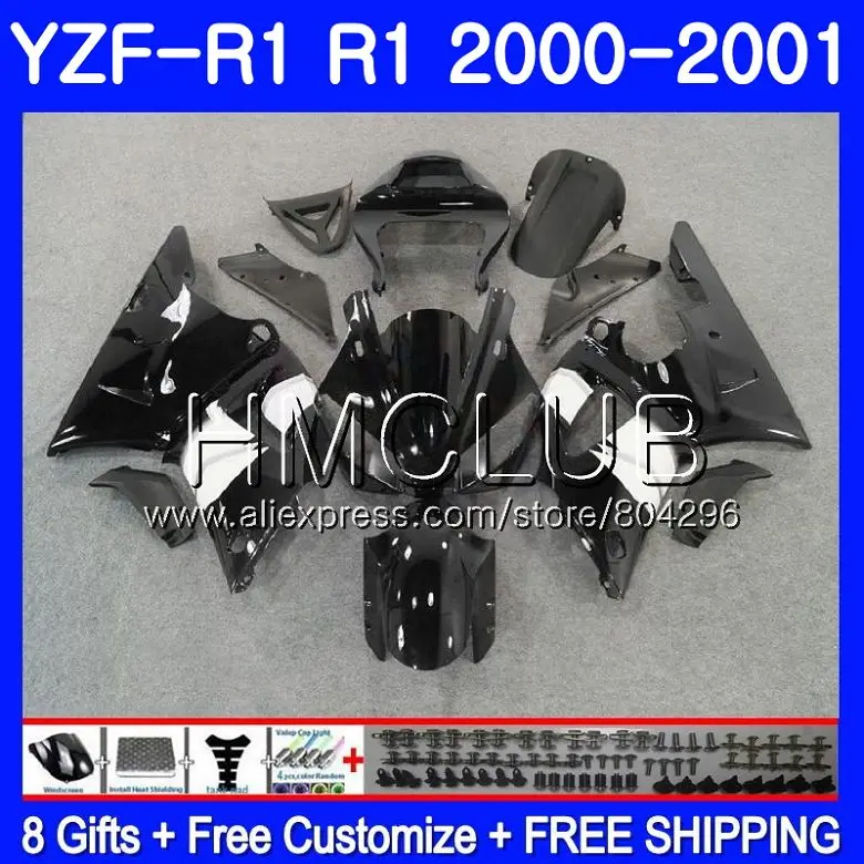 Bodys For YAMAHA YZF 1000 YZF R 1 YZF R1 00 01 YZF-1000 Frame 108HM.5 YZF1000 YZFR1 00 01 Gloss black YZF-R1 2000 2001 Fairing
Bodys For YAMAHA YZF 1000 YZF R 1 YZF R1 00 01 YZF-1000 Frame 108HM.5 YZF1000 YZFR1 00 01 Gloss black YZF-R1 2000 2001 Fairing