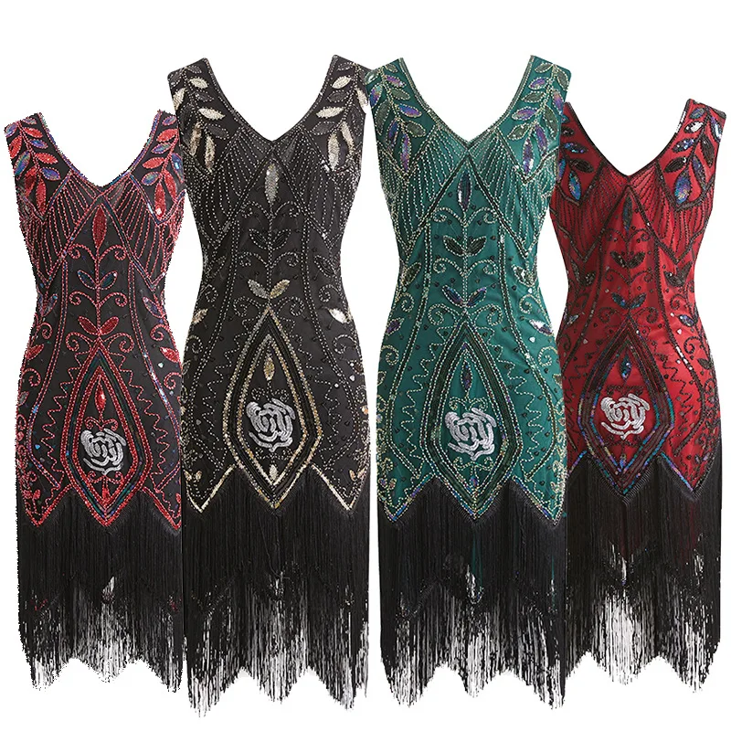 Newest 5 Colors Women 1920s Flapper Dress Gatsby Vintage Plus Size Roaring 20s Costume Dresses Fringed for Party Prom
Newest 5 Colors Women 1920s Flapper Dress Gatsby Vintage Plus Size Roaring 20s Costume Dresses Fringed for Party Prom