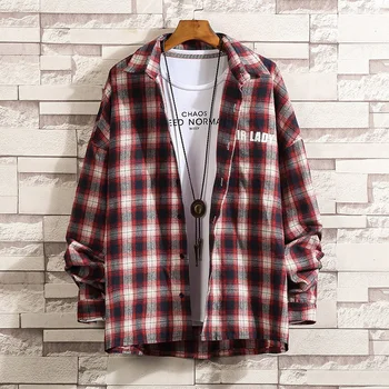 2019 Autumn Reflect Light Loose Coat Male Trend Lattice Shirt Long Sleeve Student The Wind In Youthfulness Korean version casual
2019 Autumn Reflect Light Loose Coat Male Trend Lattice Shirt Long Sleeve Student The Wind In Youthfulness Korean version casual