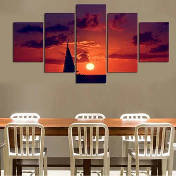 5 Pieces Sunrise At Sea Modern Canvas Painting Prints On Canvas Sailing Ship Wall Pictures For Living Room Decoracion
5 Pieces Sunrise At Sea Modern Canvas Painting Prints On Canvas Sailing Ship Wall Pictures For Living Room Decoracion