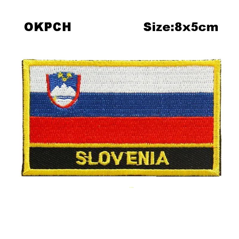 Slovenia Flag patcheswork fabric embroidery patch cutstom DIY stickers on clothing with iron PT0165-R
Slovenia Flag patcheswork fabric embroidery patch cutstom DIY stickers on clothing with iron PT0165-R