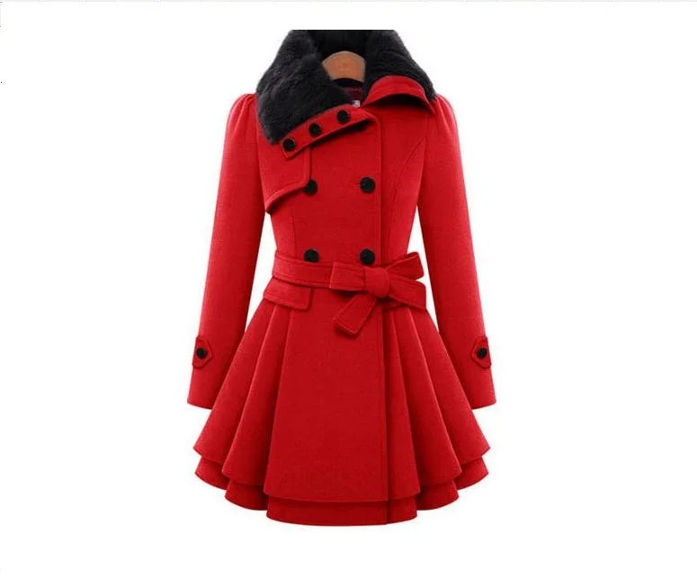 Korean fashion Slim double-breasted wool coat thick woolen jacket Slim European and American women's long coat jacket #65186
Korean fashion Slim double-breasted wool coat thick woolen jacket Slim European and American women's long coat jacket #65186