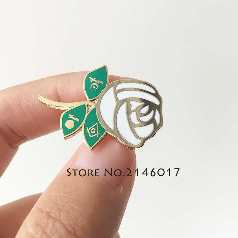 100pcs White Rose Hard Enamel Brooch Square and Compass Collar Pins Shriner Free Mason Metal Badge Masonic Custom Lapel Pin
100pcs White Rose Hard Enamel Brooch Square and Compass Collar Pins Shriner Free Mason Metal Badge Masonic Custom Lapel Pin