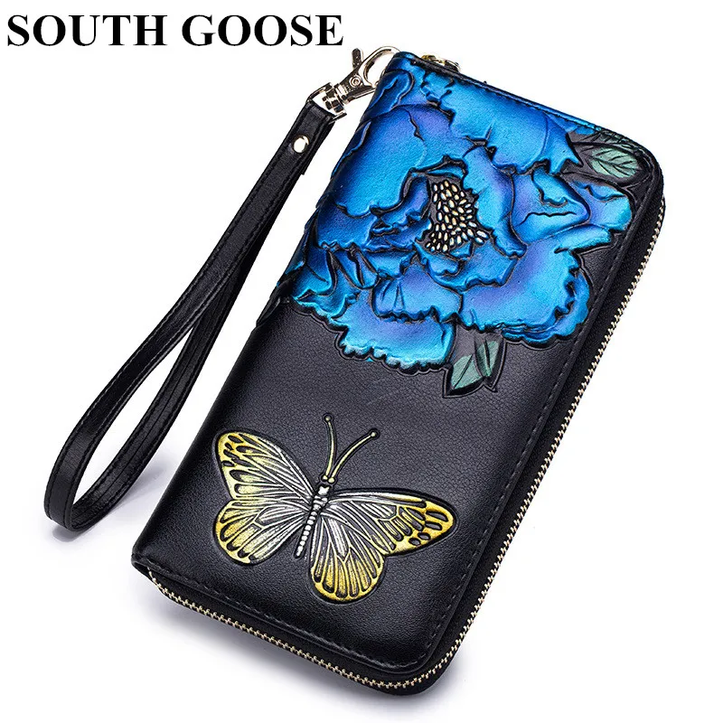 SOUTH GOOSE Brand Women Leather Wallets Fashion Embossing Zipper Long Wallet Ladies Large Capacity Wrist Strap Clutch Wallets
SOUTH GOOSE Brand Women Leather Wallets Fashion Embossing Zipper Long Wallet Ladies Large Capacity Wrist Strap Clutch Wallets
