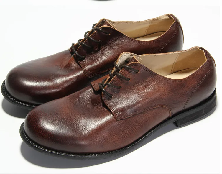Retro Men New Style Round Toes Genuine Leather Lace Up Classical Casual Leather Dress Shoes Men Italy Handmade Office Work Shoes
Retro Men New Style Round Toes Genuine Leather Lace Up Classical Casual Leather Dress Shoes Men Italy Handmade Office Work Shoes