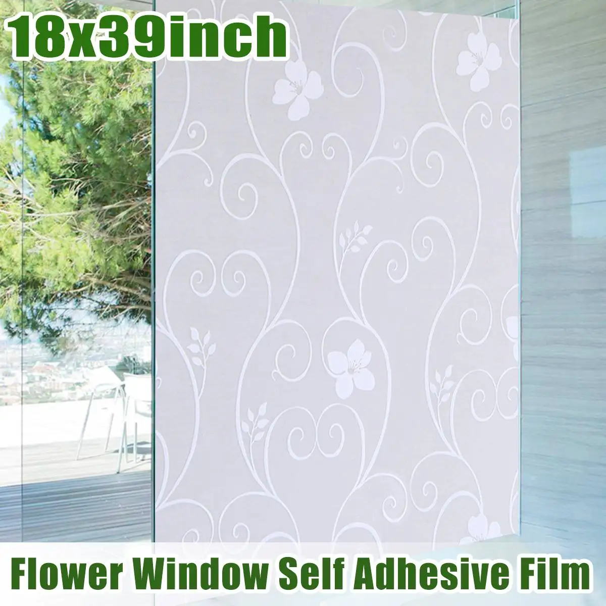 45x100cm Frosted Glass Scroll Flower Window Static Cling Self Adhesive Film Home Decor
45x100cm Frosted Glass Scroll Flower Window Static Cling Self Adhesive Film Home Decor