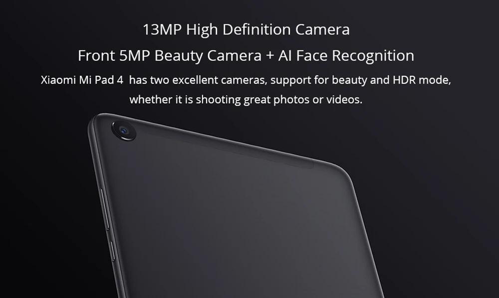 Xiaomi Mi Pad 4 Plus 4G Phablet 10.1 Inch MIUI 9.0 Qualcomm Snapdragon 660 4GB 64GB Tablet PC Facial Recognition Camera WiFi LTE Xiaomi Mi Pad 4 Plus 4G Phablet 10.1 Inch MIUI 9.0 Qualcomm Snapdragon 660 4GB 64GB Tablet PC Facial Recognition Camera WiFi LTE