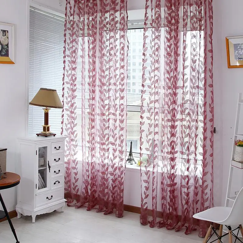 Door Window Scarf Sheer Leaves Printed Curtain Drape Panel Tulle Voile Valances Curtains For Living Room
Door Window Scarf Sheer Leaves Printed Curtain Drape Panel Tulle Voile Valances Curtains For Living Room