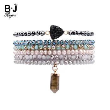 BOJIU 6 Pcs/Set Multicolor Crystal Bead Bracelets For Women Natural Black Heart Druzy Stone Labradorite Charm Bracelet BCSET187
BOJIU 6 Pcs/Set Multicolor Crystal Bead Bracelets For Women Natural Black Heart Druzy Stone Labradorite Charm Bracelet BCSET187