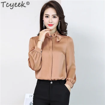 Tcyeek Real Silk Shirts Womens Tops and Blouses Long Sleeve Blouse Spring Summer Korean Fashion Clothing Blusas 2020 LWL1576
Tcyeek Real Silk Shirts Womens Tops and Blouses Long Sleeve Blouse Spring Summer Korean Fashion Clothing Blusas 2020 LWL1576