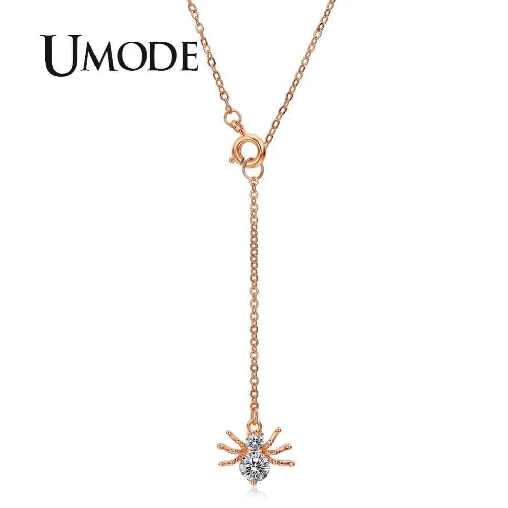 UMODE Spider Rose Gold Color Round Cut Clear Cubic Zirconia Choker Pendant Necklaces Jewelry for Women Collier Femme Gift UN0227
UMODE Spider Rose Gold Color Round Cut Clear Cubic Zirconia Choker Pendant Necklaces Jewelry for Women Collier Femme Gift UN0227