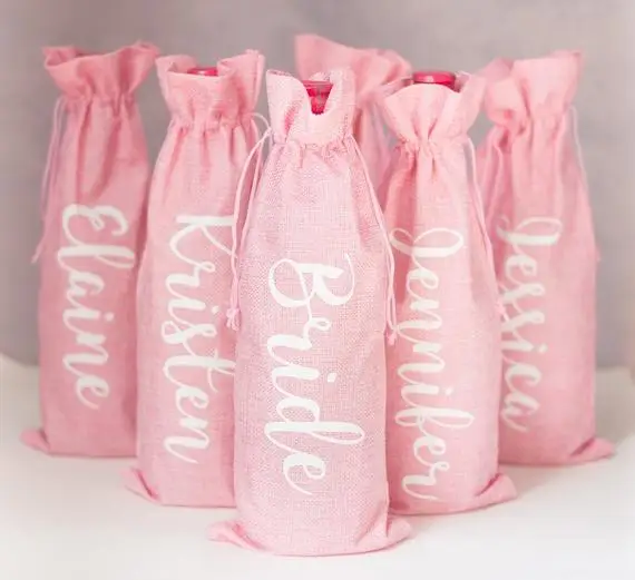 customize wedding birthday gifts bride bridesmaid proposal wine gift Bags, maid of honor Rehearsal Dinner wine bottle favor bags
customize wedding birthday gifts bride bridesmaid proposal wine gift Bags, maid of honor Rehearsal Dinner wine bottle favor bags