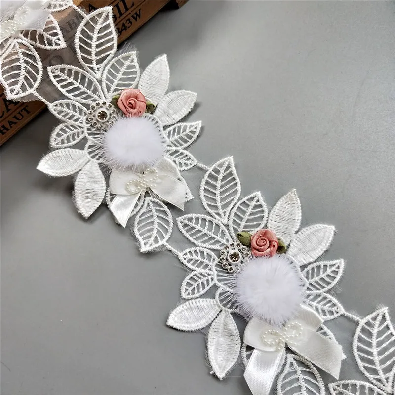 1yd White Pompom Diamond Flower Beads Bowknot Embroidered Lace Trim Ribbon Fabric Sewing Supplies Craft For Costume Decoration
1yd White Pompom Diamond Flower Beads Bowknot Embroidered Lace Trim Ribbon Fabric Sewing Supplies Craft For Costume Decoration