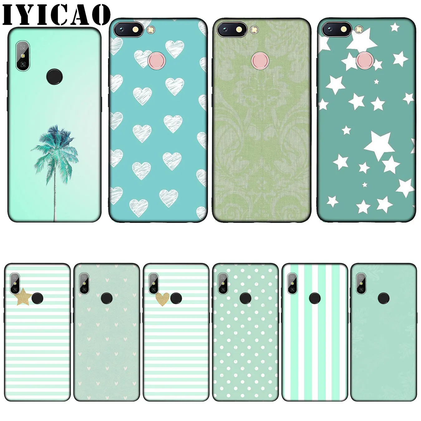 IYICAO Simple little fresh mint green Silicone Soft Case for Xiaomi Redmi 6A 5A Note 8 7 4 4X 5 Plus 6 Pro Black TPU Cover
IYICAO Simple little fresh mint green Silicone Soft Case for Xiaomi Redmi 6A 5A Note 8 7 4 4X 5 Plus 6 Pro Black TPU Cover