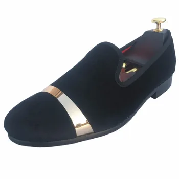 New Men Velvet Loafers Formal Dress Shoes Slip on Smoking Slippers Flats with Gold Plate Prom and Party Loafers Size US7-13
New Men Velvet Loafers Formal Dress Shoes Slip on Smoking Slippers Flats with Gold Plate Prom and Party Loafers Size US7-13