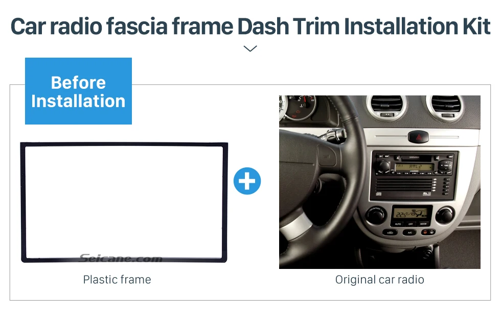 Cd Estéreo Fascia Surround KIT /& volante Tallo Adaptador De Cableado Para VW Passat