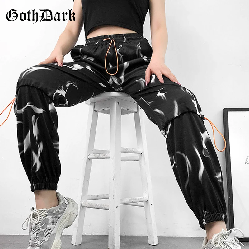 Goth Dark Print Black Loose Gothic Pants Harajuku Patchwork Fashion Autumn 2019 Bundle Trousers For Women Drawstring Punk Casual
Goth Dark Print Black Loose Gothic Pants Harajuku Patchwork Fashion Autumn 2019 Bundle Trousers For Women Drawstring Punk Casual