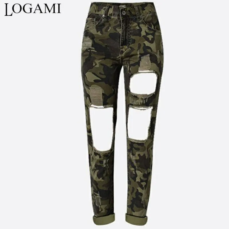 LOGAMI Camouflage High Waist Ripped Boyfriend Jeans For Women Army Green Skinny Jeans Woman Hole Camo Pencil Pants
LOGAMI Camouflage High Waist Ripped Boyfriend Jeans For Women Army Green Skinny Jeans Woman Hole Camo Pencil Pants