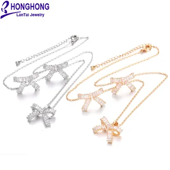 HONGHONG High-quality Bowknot Shape Jewelry Sets 2018 fashion Cubic zirconia Earrings necklace sets for wedding&party 
HONGHONG High-quality Bowknot Shape Jewelry Sets 2018 fashion Cubic zirconia Earrings necklace sets for wedding&party