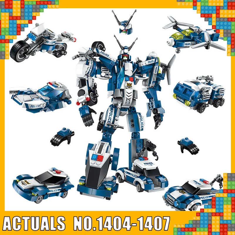 ENLIGHTEN Helicopter Police Truck Warrior Model Building Blocks Bricks Compatible with Legoings Deformation Robot Toys Children
ENLIGHTEN Helicopter Police Truck Warrior Model Building Blocks Bricks Compatible with Legoings Deformation Robot Toys Children