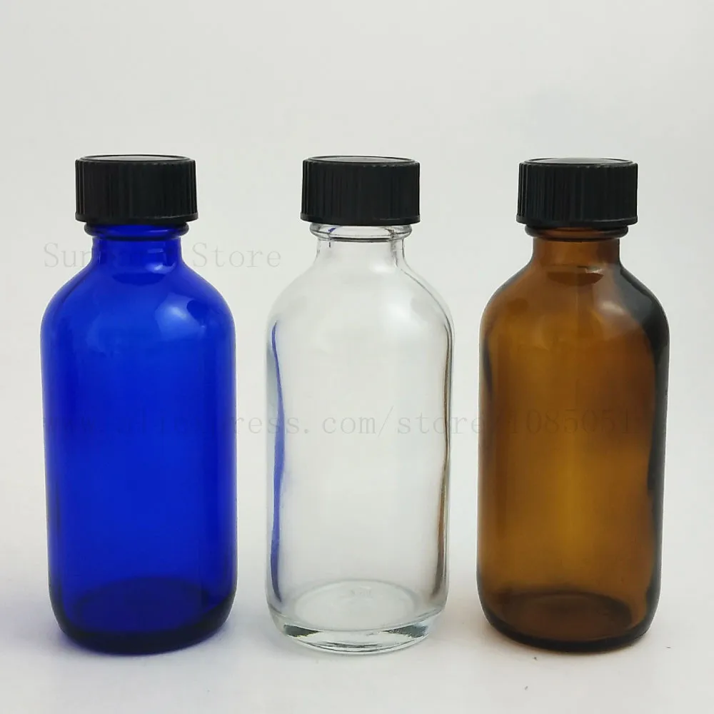 10Pcs Cobalt Blue Clear Amber 2 Oz 60ml 60cc Boston Round Glass Bottle PolySeal Black Phenolic Cone Lined Caps
10Pcs Cobalt Blue Clear Amber 2 Oz 60ml 60cc Boston Round Glass Bottle PolySeal Black Phenolic Cone Lined Caps