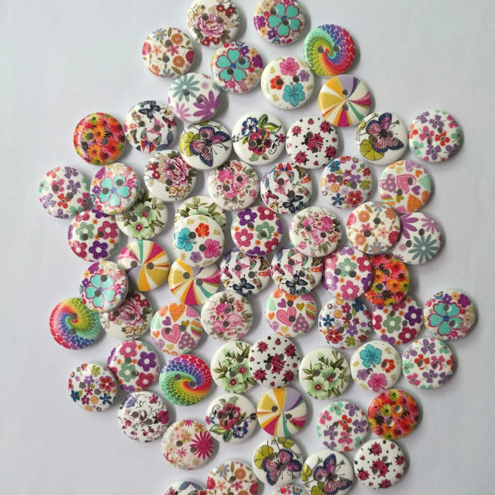 50Pcs 2 Holes Wood Buttons Craft Handmake Scrapbooking Sewing Clothing Accessories 15mm Buttons Flower Painted Sewing Crafts
50Pcs 2 Holes Wood Buttons Craft Handmake Scrapbooking Sewing Clothing Accessories 15mm Buttons Flower Painted Sewing Crafts